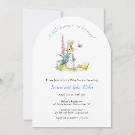 Blue Peter Rabbit Baby Boy Shower Kaart