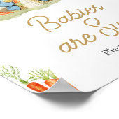 Blue Peter Rabbit Baby shower Baby's zijn zoet Poster (Hoek)