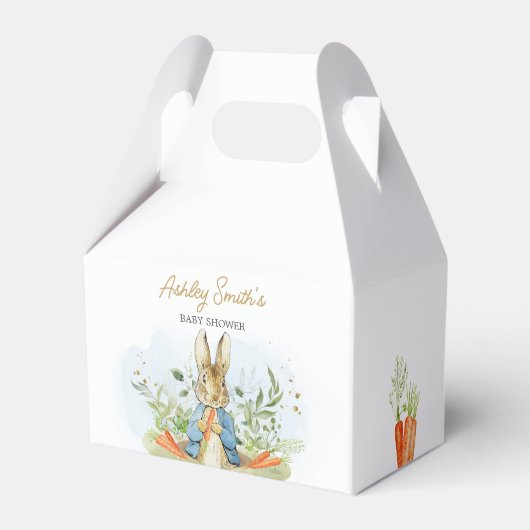 Blue Peter Rabbit Baby shower Bedankdoosjes (Voorkant Zijde)