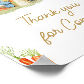 Blue Peter Rabbit Baby shower Bedankt voor je koms Poster (Hoek)