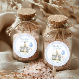Blue Peter Rabbit Baby shower Boy Bedankt Favors Ronde Sticker