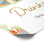 Blue Peter Rabbit Baby shower Drinken Poster (Hoek)