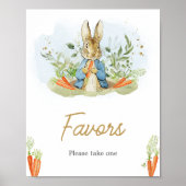 Blue Peter Rabbit Baby shower Favorieten Poster (Voorkant)