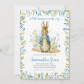 Blue Peter Rabbit Baby shower Kaart (Voorkant)