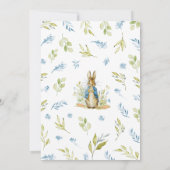 Blue Peter Rabbit Baby shower Kaart (Achterkant)