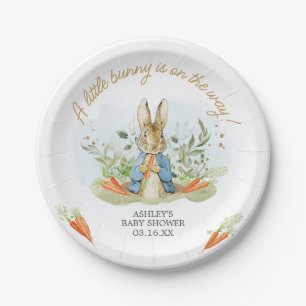 Blue Peter Rabbit Baby shower Papieren Bordje