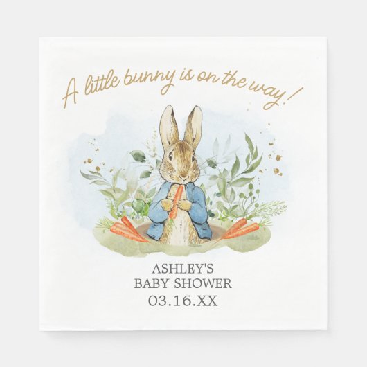 Blue Peter Rabbit Baby shower Servet (Voorkant)