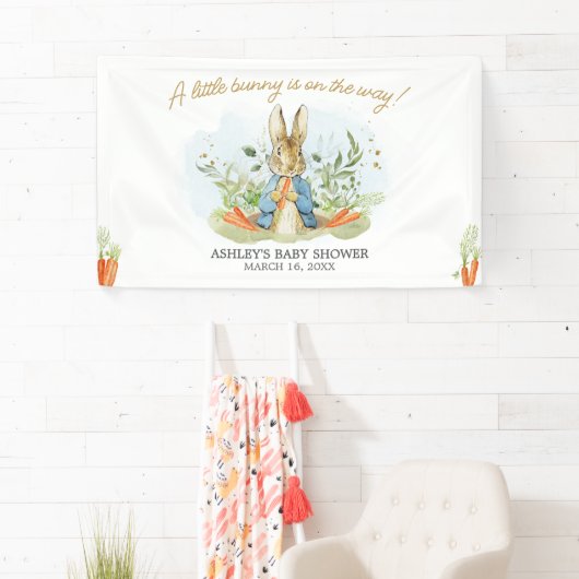 Blue Peter Rabbit Baby shower Spandoek (Insitu)