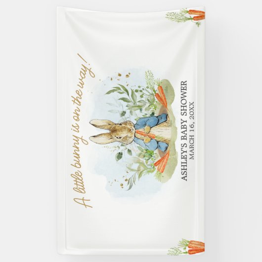 Blue Peter Rabbit Baby shower Spandoek (Verticaal)