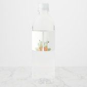 Blue Peter Rabbit Baby shower Waterfles Etiket (Achterkant)