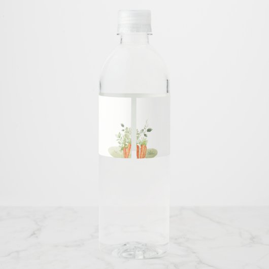 Blue Peter Rabbit Baby shower Waterfles Etiket (Achterkant)