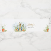 Blue Peter Rabbit Baby shower Waterfles Etiket (Enkel label)