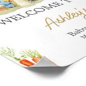 Blue Peter Rabbit Baby shower Welkom Poster (Hoek)