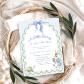 Blue Peter Rabbit Boy Baby shower Kaart