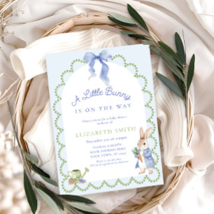 Blue Peter Rabbit Boy Baby shower Kaart