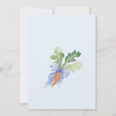 Blue Peter Rabbit Boy Baby shower Kaart (Achterkant)