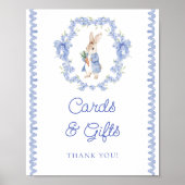 Blue Peter Rabbit Boy Baby shower Kaarten en gesch Poster (Voorkant)