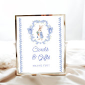 Blue Peter Rabbit Boy Baby shower Kaarten en gesch Poster