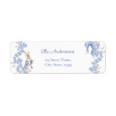 Blue Peter Rabbit Boy Baby shower Label (Voorkant)