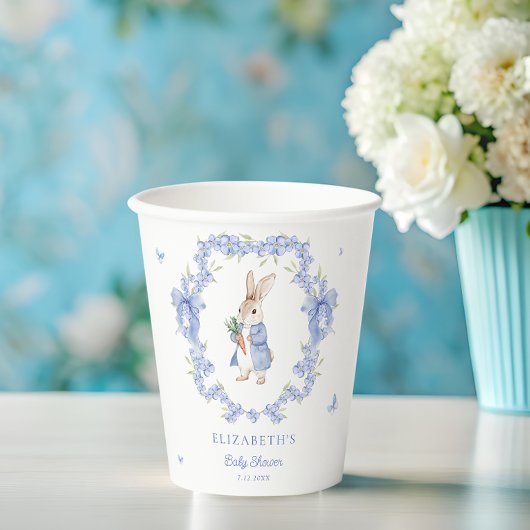 Blue Peter Rabbit Boy Baby shower Papieren kopjes Bekers