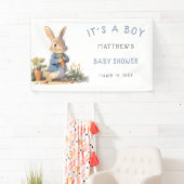 Blue Peter Rabbit Boy Baby shower Spandoek (Insitu)