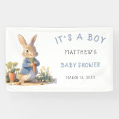 Blue Peter Rabbit Boy Baby shower Spandoek (Horizontaal)