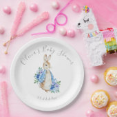 Blue Peter Rabbit Boy Girl Baby shower Papieren Bordje (Feest)