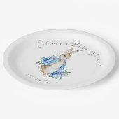 Blue Peter Rabbit Boy Girl Baby shower Papieren Bordje (Gekanteld)