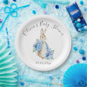 Blue Peter Rabbit Bunny Baby shower Papieren Bordje (Feest)