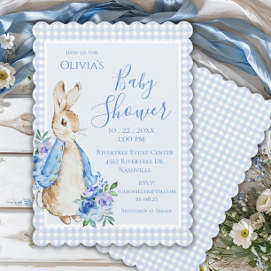 Blue Peter Rabbit Waterverf Baby shower Kaart