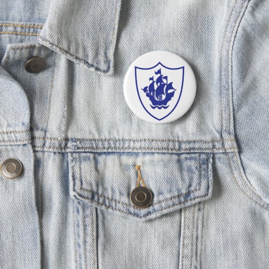 Blue Peter Shield Badge Ronde Button 5,7 Cm (In situ)