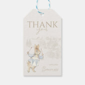 Blue Peter the Rabbit Een konijntje Baby shower Cadeaulabel (Achterkant)