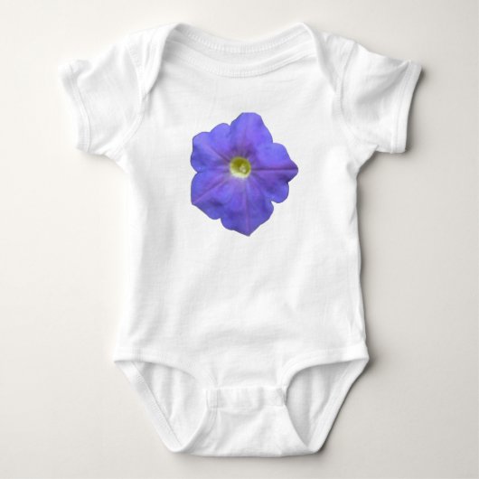 Blue Petunia Baby Creeper Romper (Voorkant)
