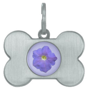 Blue Petunia Pet Tag Huisdieren Naamplaatje