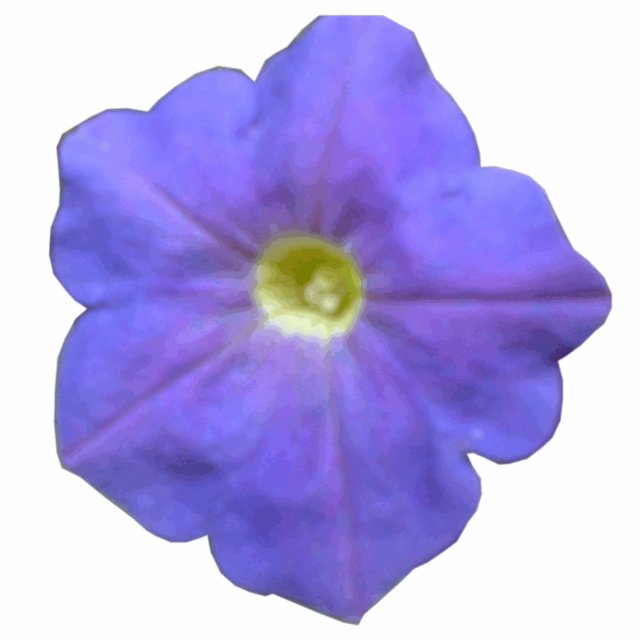Blue Petunia Photo Sculpture Staand Fotobeeldje (Voorkant)