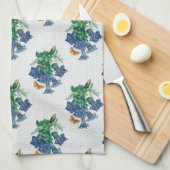 Blue Petunia Theedoek (Quarter Fold)