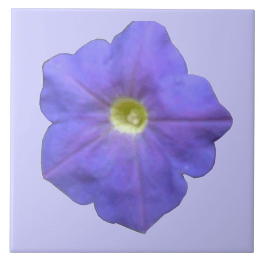 Blue Petunia Tile Tegeltje (Voorkant)