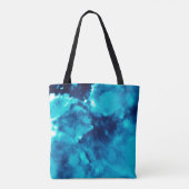 Blue Phantom Mode Patronen Dirty Plash Watercol Tote Bag (Achterkant)