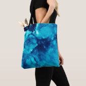 Blue Phantom Mode Patronen Dirty Plash Watercol Tote Bag (Dichtbij)