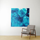 Blue Phantom Mode Patronen Dirty Plash Watercol Wandkleed (In Situ (horizontaal))