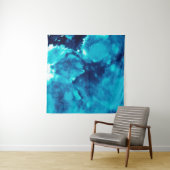 Blue Phantom Mode Patronen Dirty Plash Watercol Wandkleed (In situ)