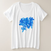 Blue Phlox Bouquet Grote Maat T-shirt (Design voorkant)