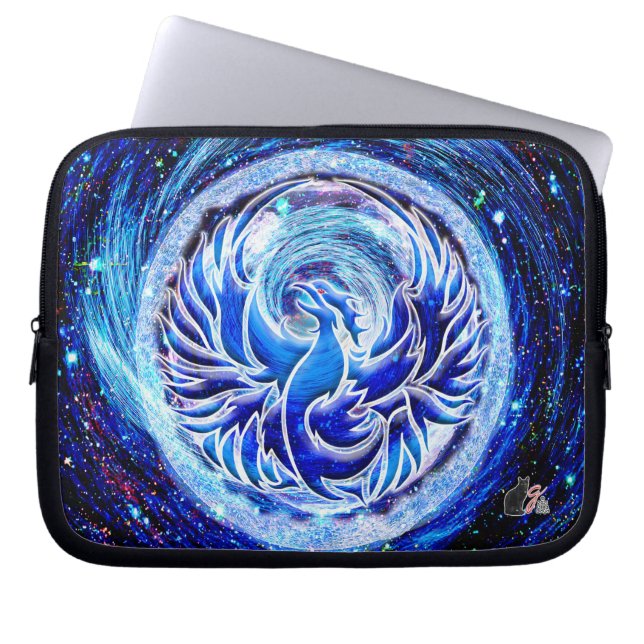 Blue Phoenix 10" Laptop Sleeve (Voorkant)