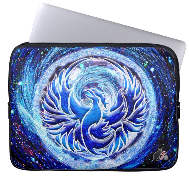 Blue Phoenix 13 inch Laptop Sleeve (Voorkant)