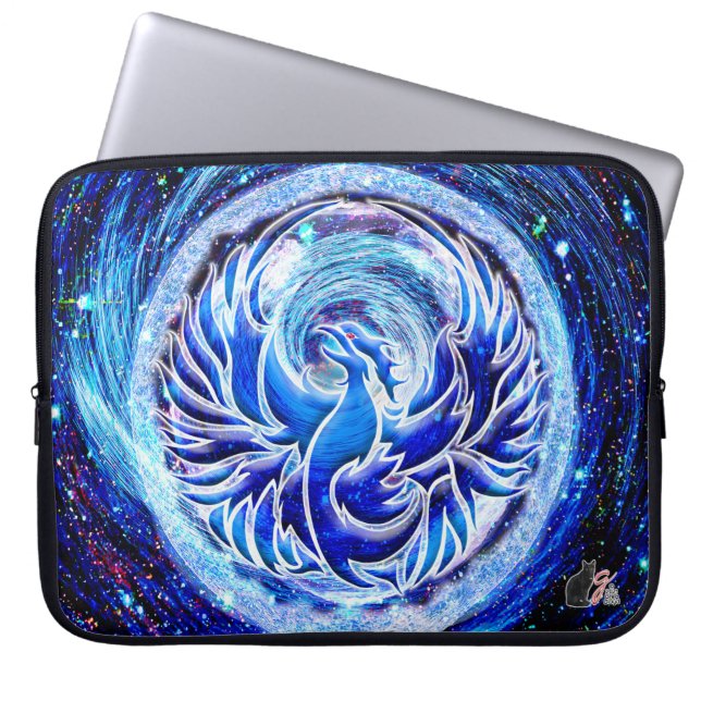 Blue Phoenix 15-inch laptophoes Laptop Sleeve (Voorkant)