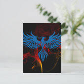 Blue Phoenix Briefkaart (Staand voorkant)