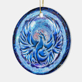 Blue Phoenix Keramisch Ornament (Links)
