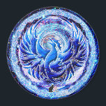 Blue Phoenix Magneet<br><div class="desc">Blue Phoenix rises from the ashes of the past. Born anew to ascend toward a brilliant destiny, its blue flames ignite and inspire hope for a future of pure truth. This is a symbol for a new age of noble purpose. Seek your own reborn destiny with the Blue Phoenix…Please note:...</div>