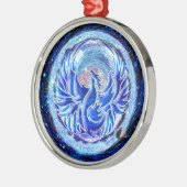 Blue Phoenix Metalen Ornament (Links)