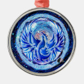 Blue Phoenix Metalen Ornament (Voorkant)